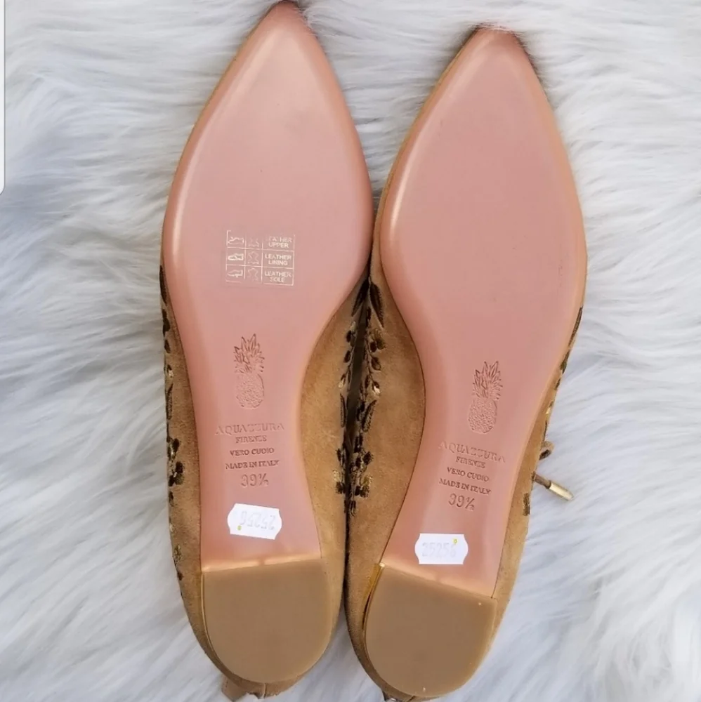 New Aquazzura Belgravia Lace Up Flat
